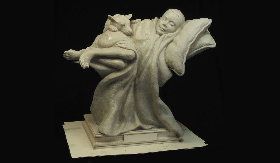 A new sculpture ready for the bronze process.