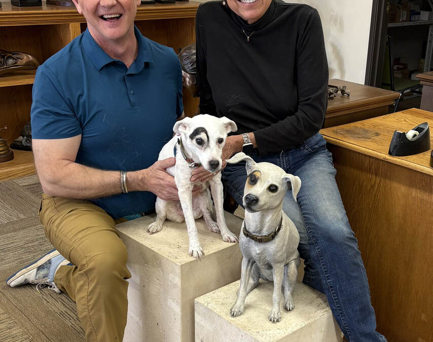 Art Dealer, Champion Of Cheyenne Bronze Project, Has His 16-Year-Old Dog Bronzed